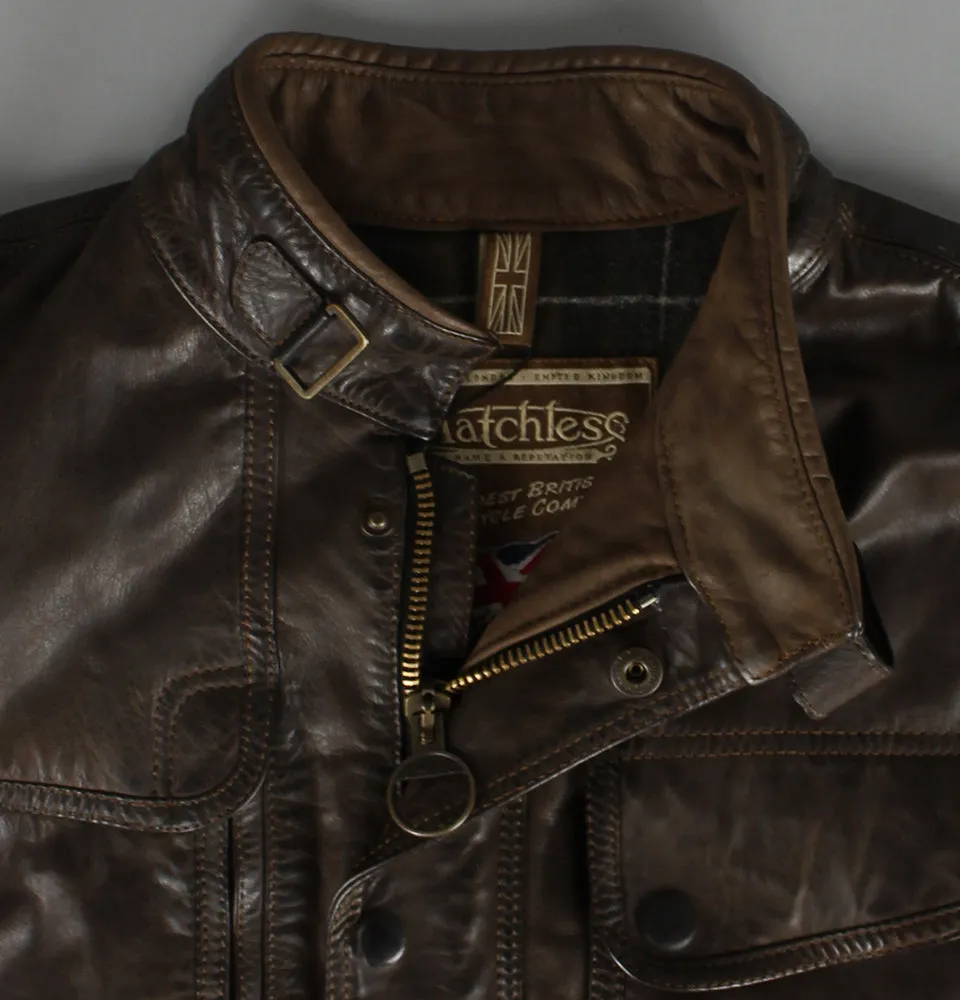 Matchless Kensington Leather Coat Antique Brown