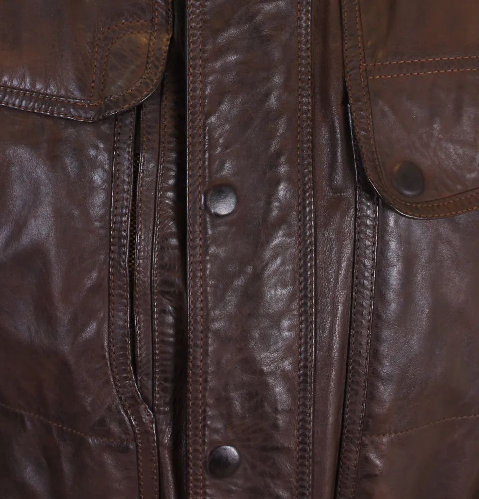 Matchless Kensington Leather Coat Antique Brown