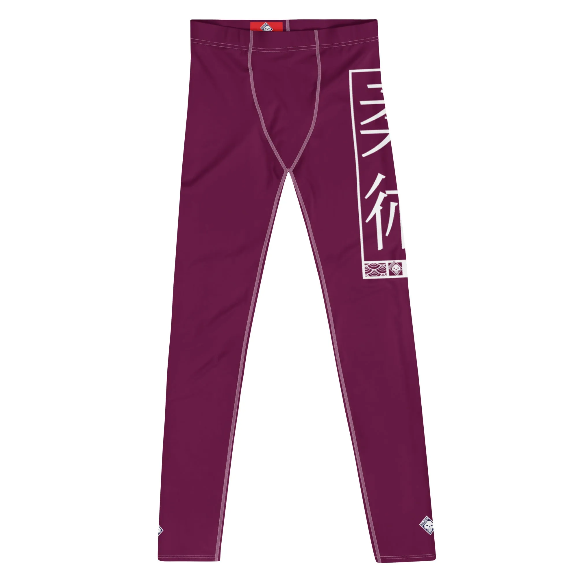 Men's Athletic Workout Leggings For Jiu Jitsu 013 - Tyrian Purple