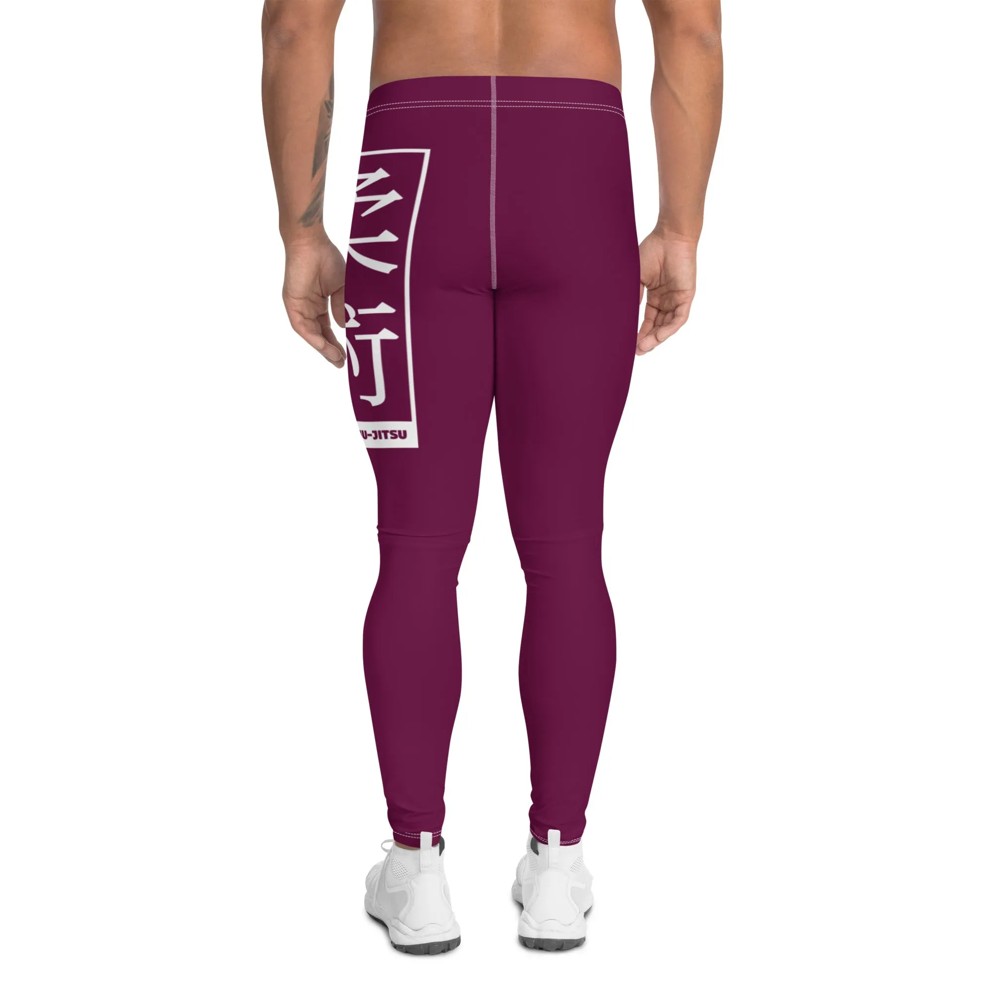 Men's Athletic Workout Leggings For Jiu Jitsu 013 - Tyrian Purple