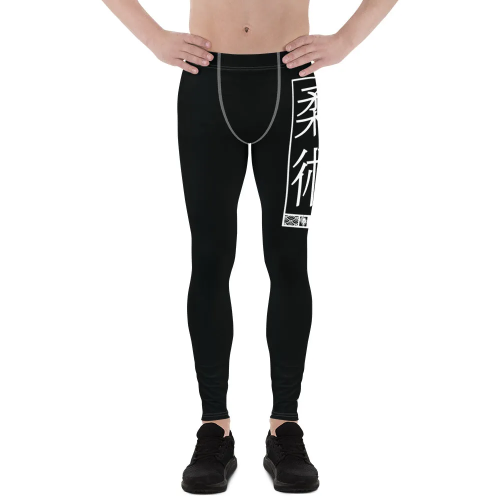 Men's Athletic Workout Leggings For Jiu Jitsu 015 - Noir