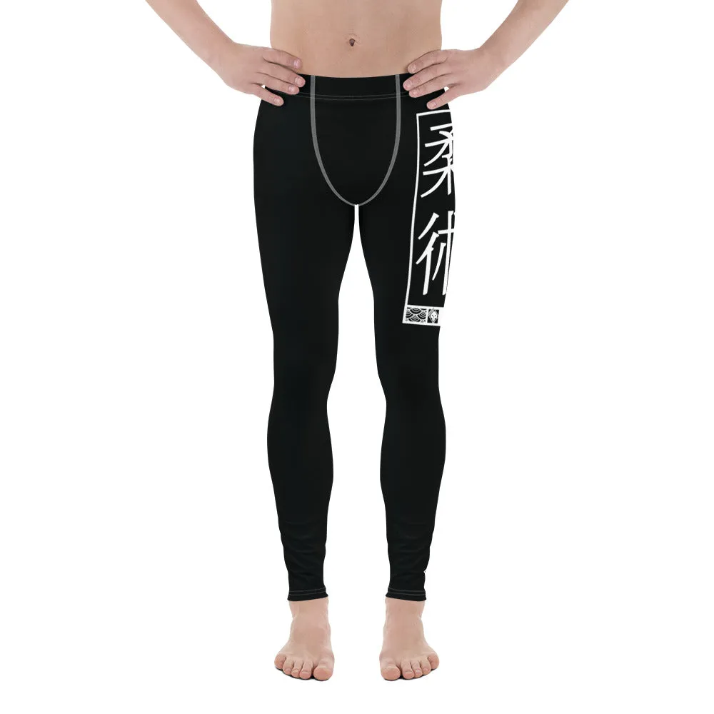 Men's Athletic Workout Leggings For Jiu Jitsu 015 - Noir