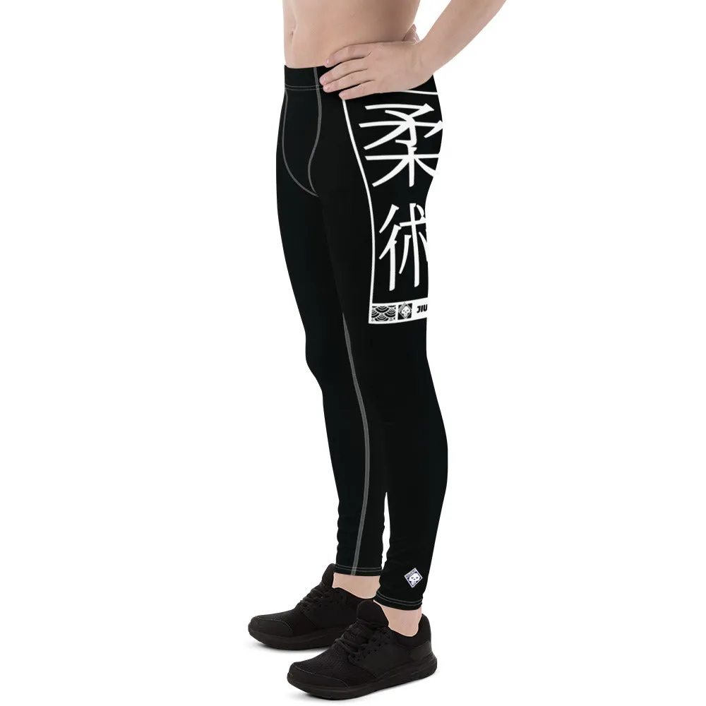 Men's Athletic Workout Leggings For Jiu Jitsu 015 - Noir