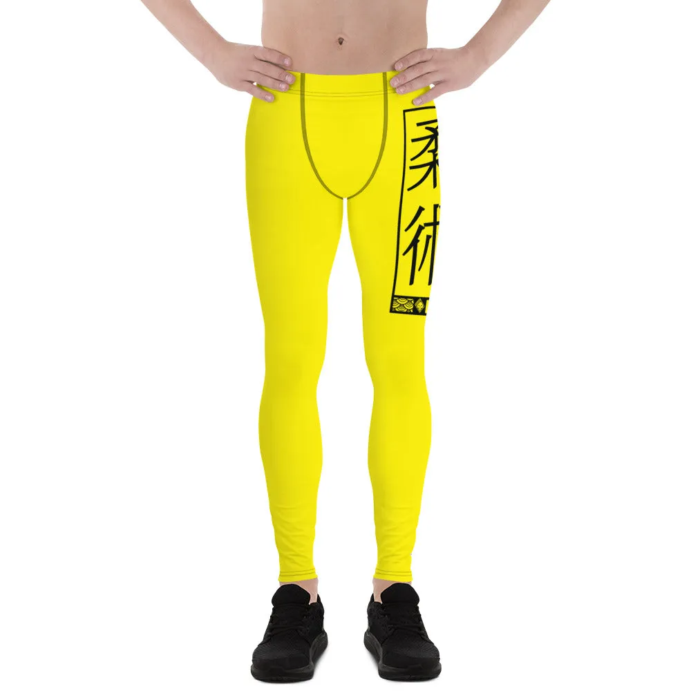 Men's Athletic Workout Leggings For Jiu Jitsu 017 - Golden Sun