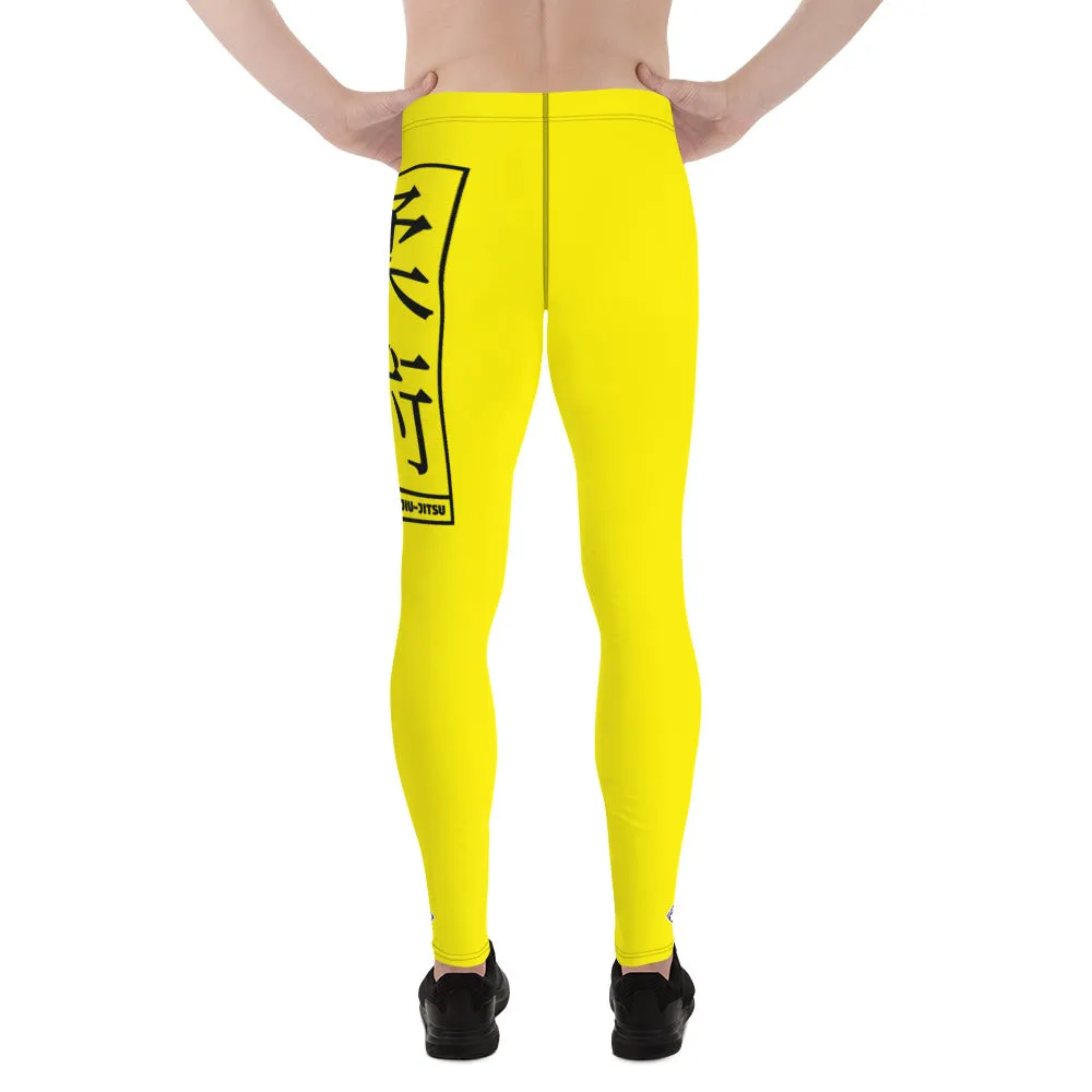 Men's Athletic Workout Leggings For Jiu Jitsu 017 - Golden Sun