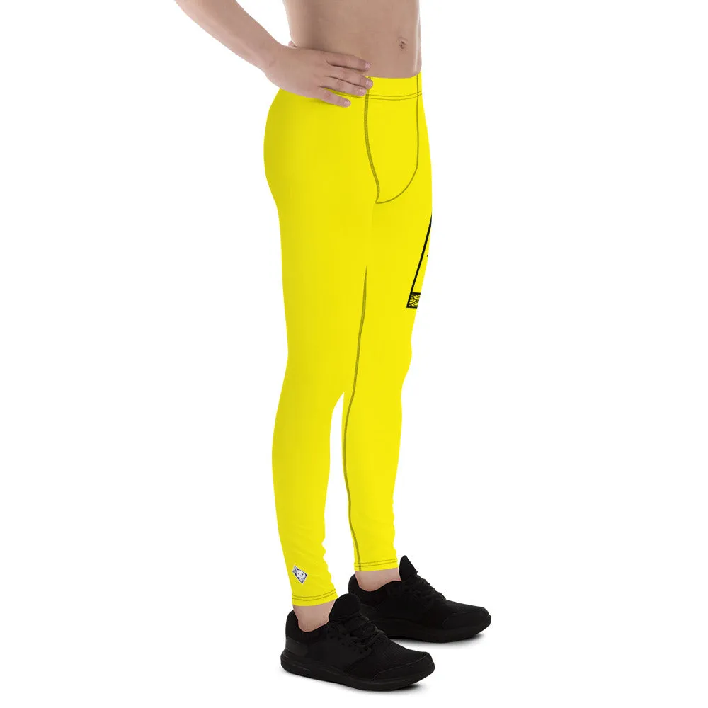 Men's Athletic Workout Leggings For Jiu Jitsu 017 - Golden Sun