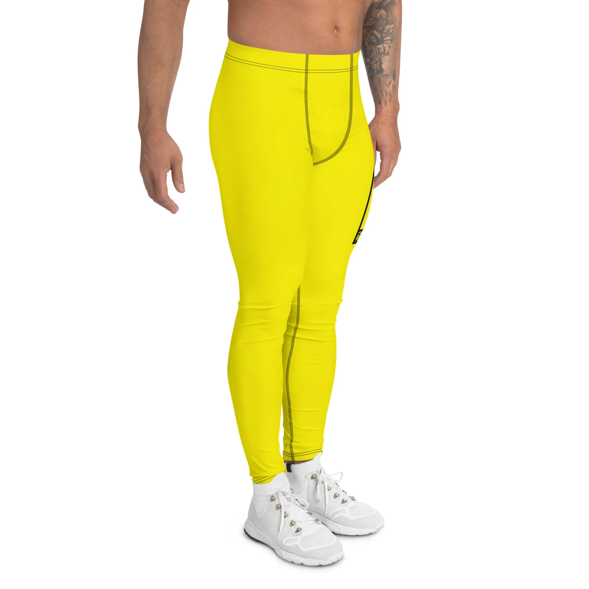 Men's Athletic Workout Leggings For Jiu Jitsu 017 - Golden Sun