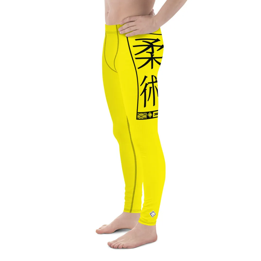 Men's Athletic Workout Leggings For Jiu Jitsu 017 - Golden Sun