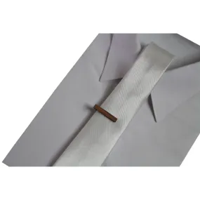 Mens Light Brown Wooden Tie Clip Clasp