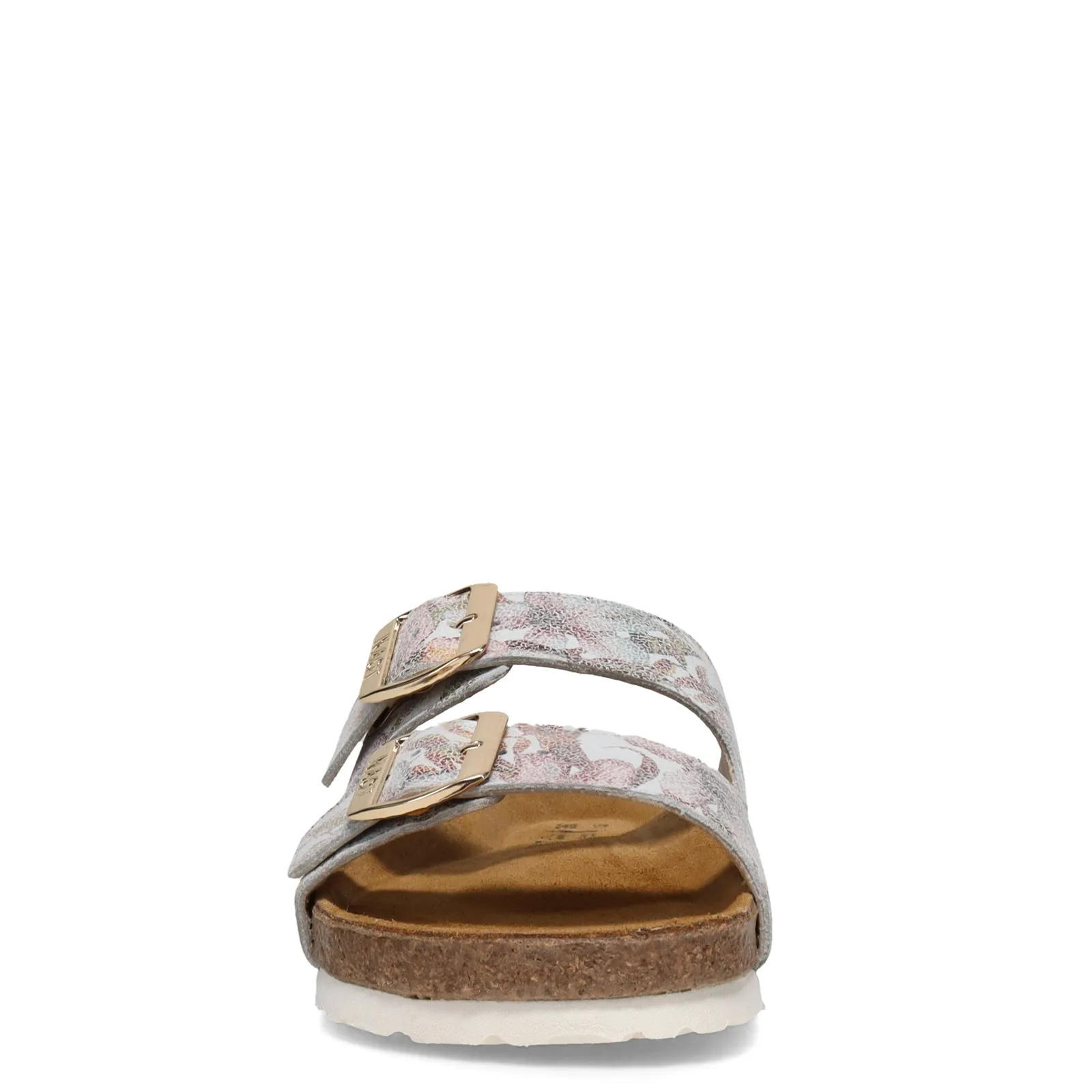 Naot Womens Santa Barbara Two Strap Slide Sandal- Floral Leather