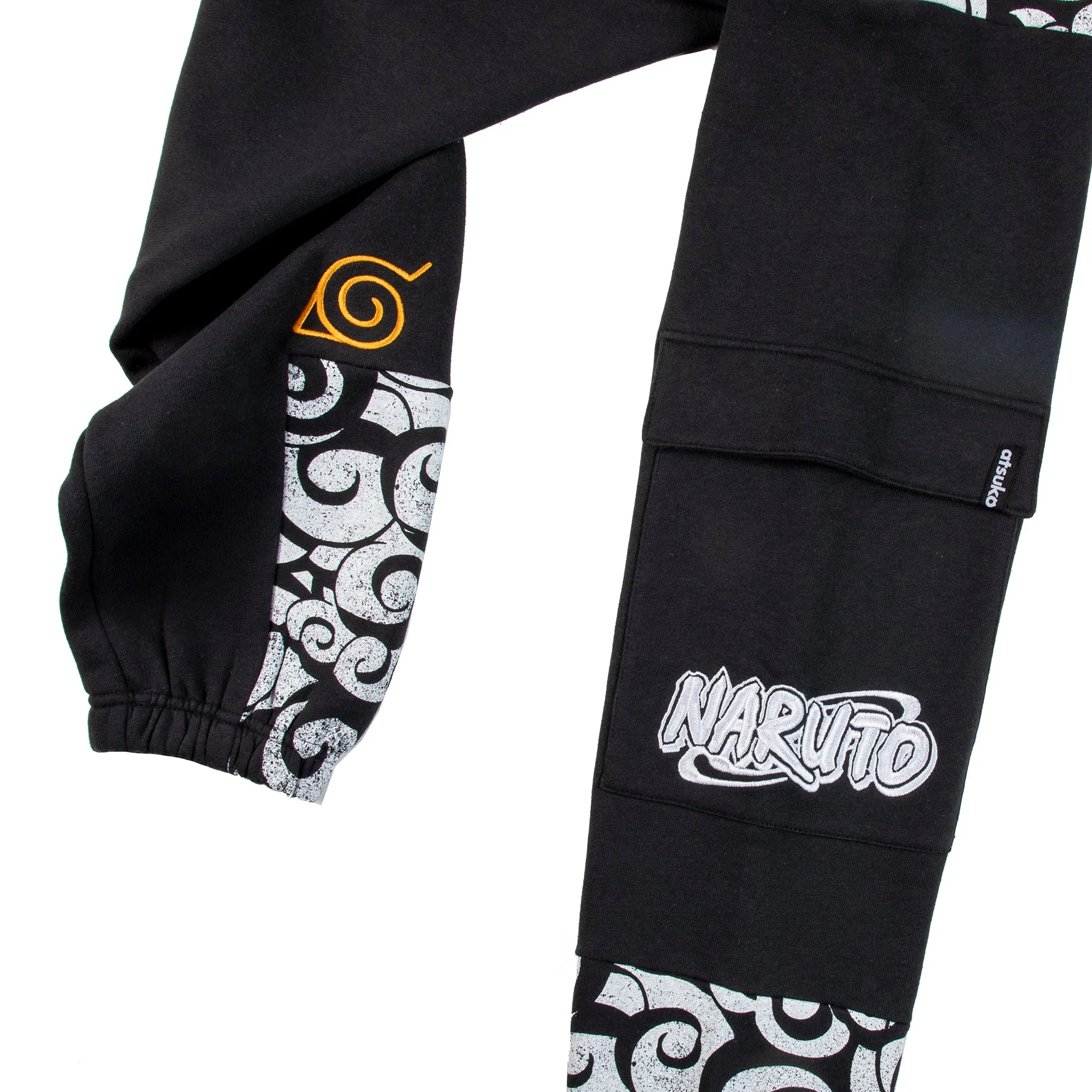 Naruto Black Cargo Sweatpants