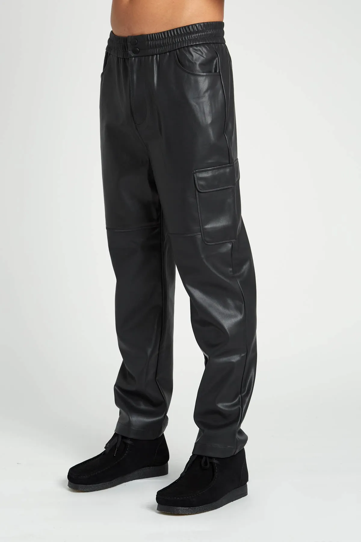 NOTH VEGAN LEATHER CARGO TROUSER