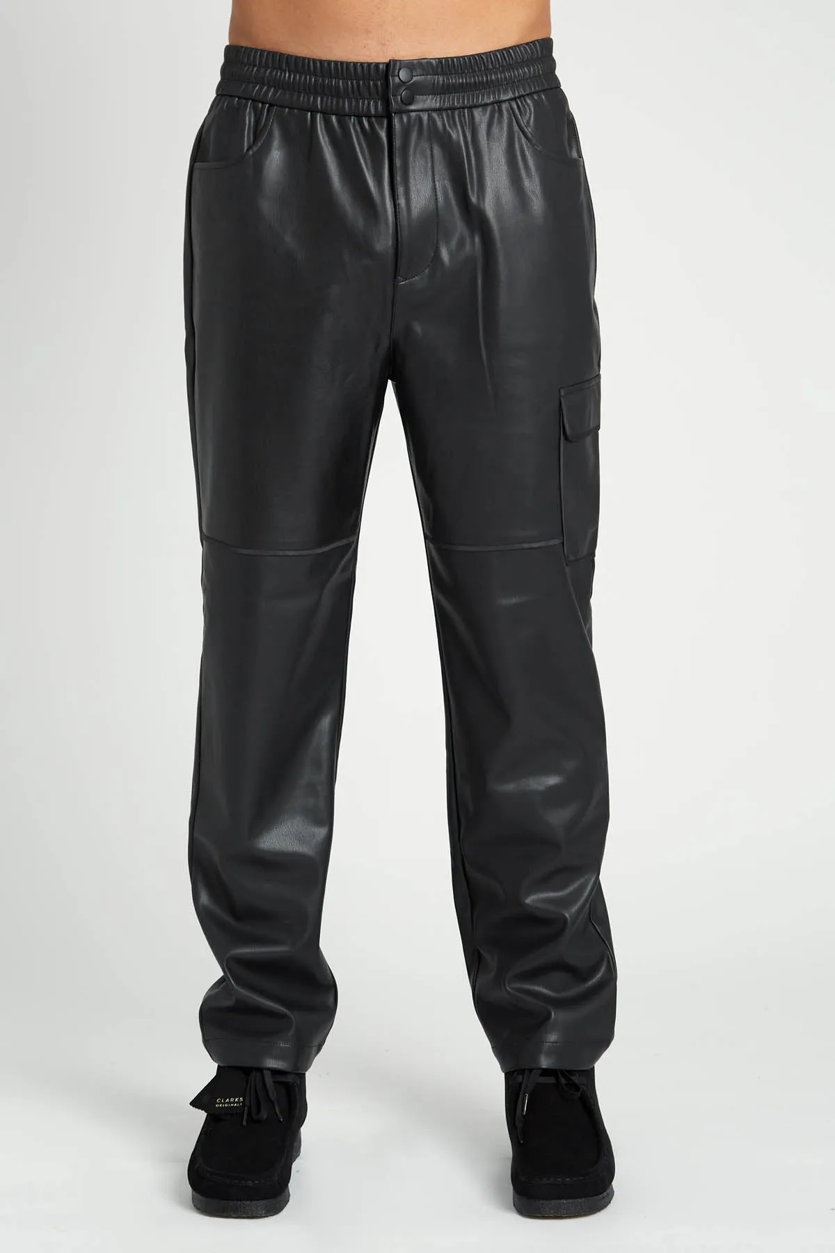 NOTH VEGAN LEATHER CARGO TROUSER