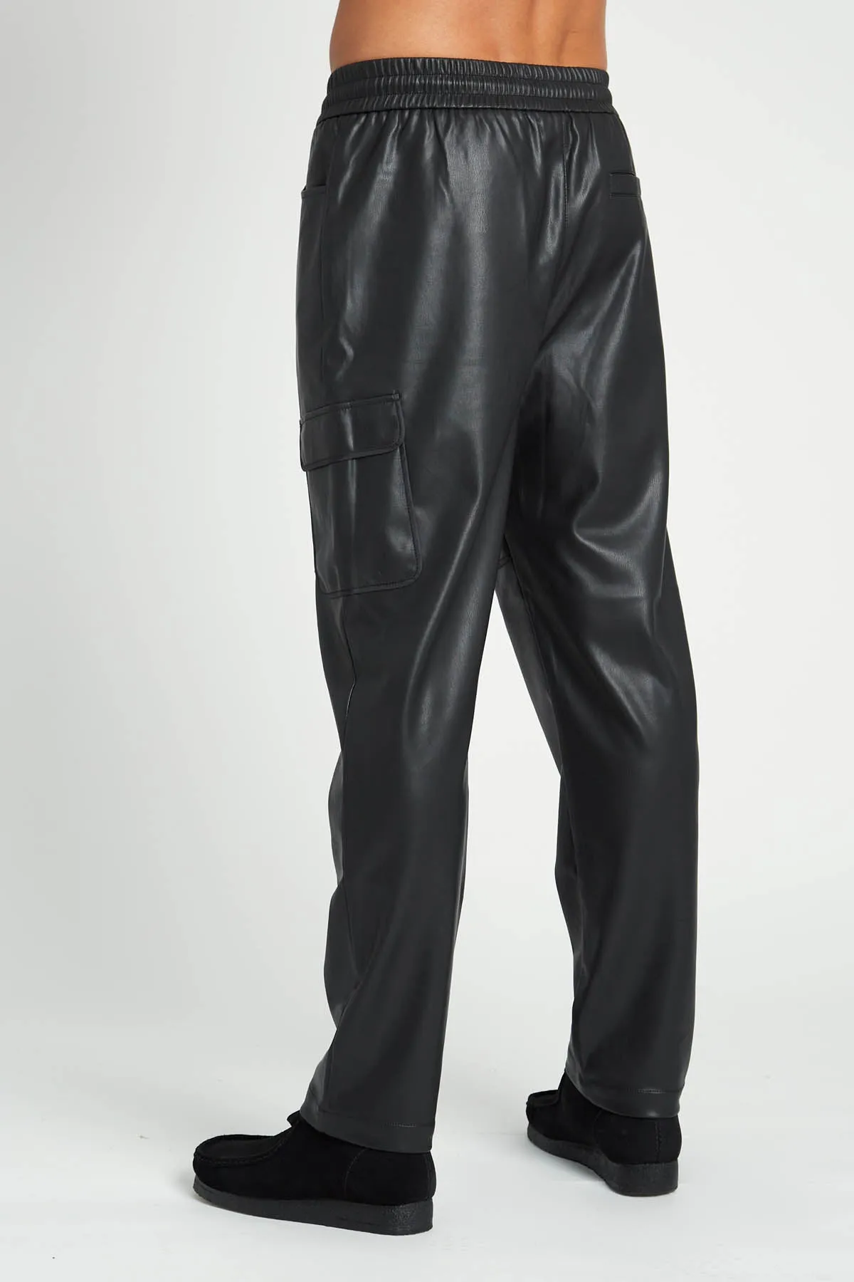 NOTH VEGAN LEATHER CARGO TROUSER