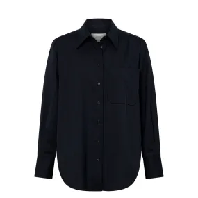 --Pinstripe Overshirt-