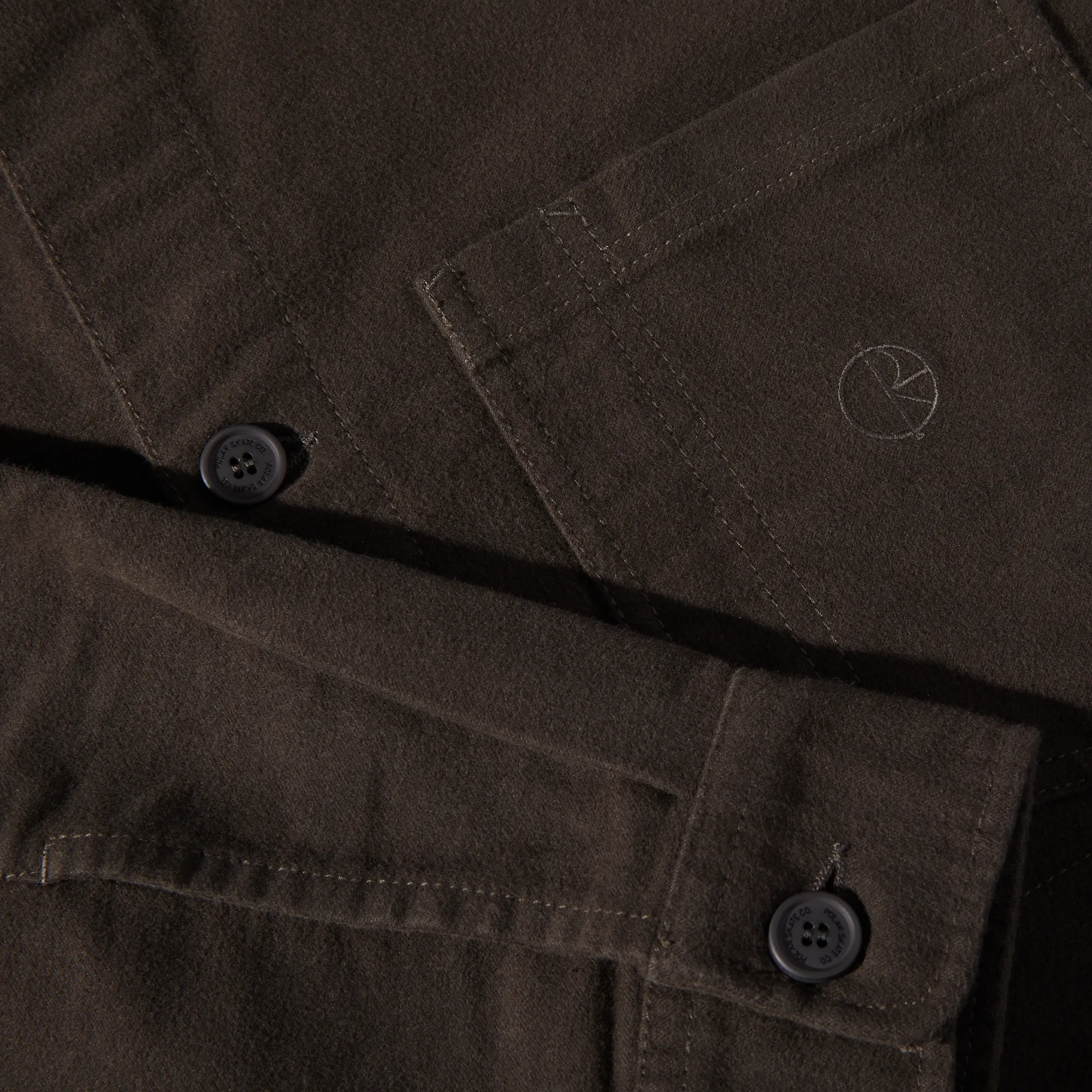 Polar Theodore Overshirt Brushed Twill Dark Olive