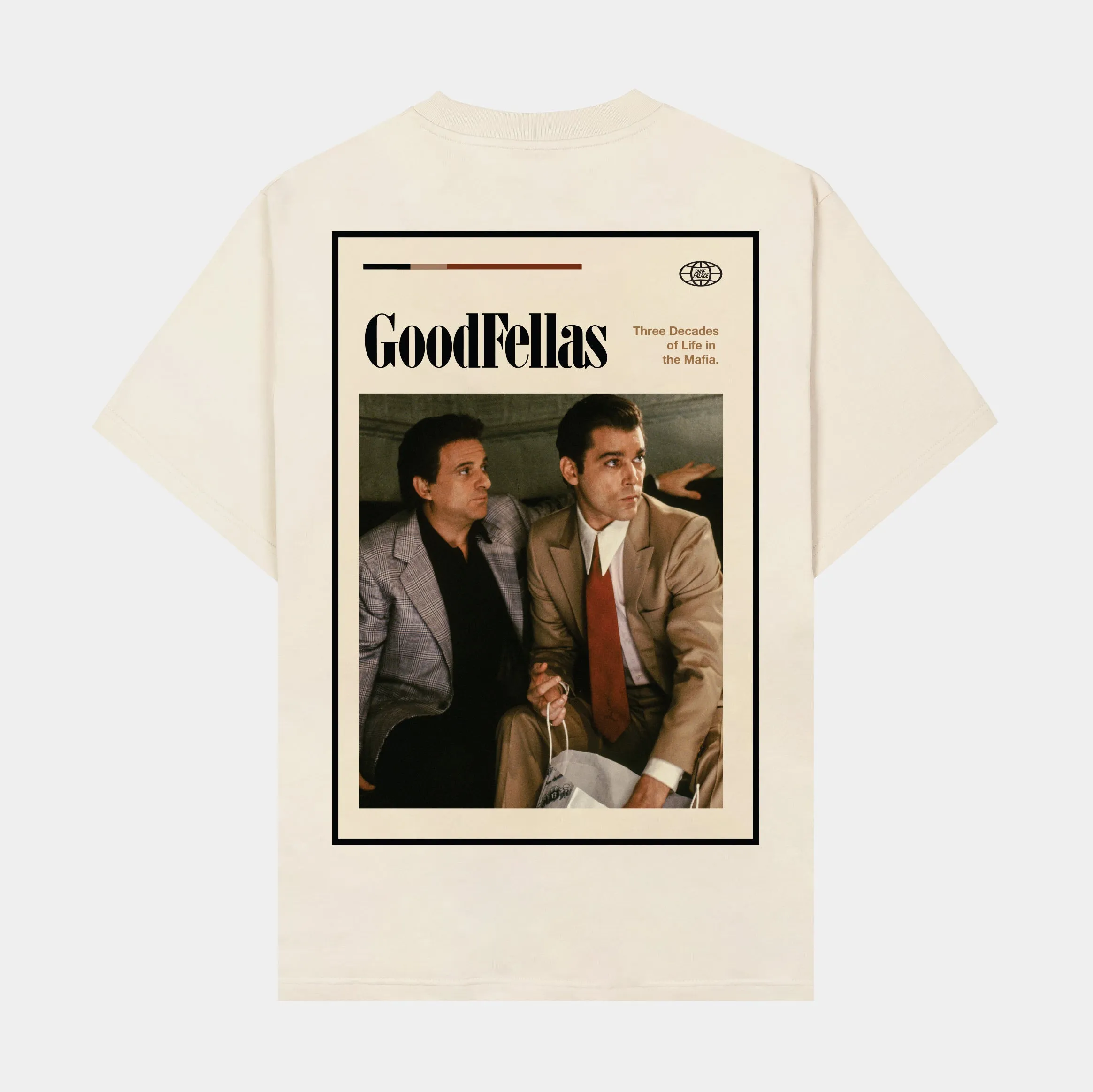 SP x Goodfellas Crime Mens Short Sleeve Shirt (Beige/Black)