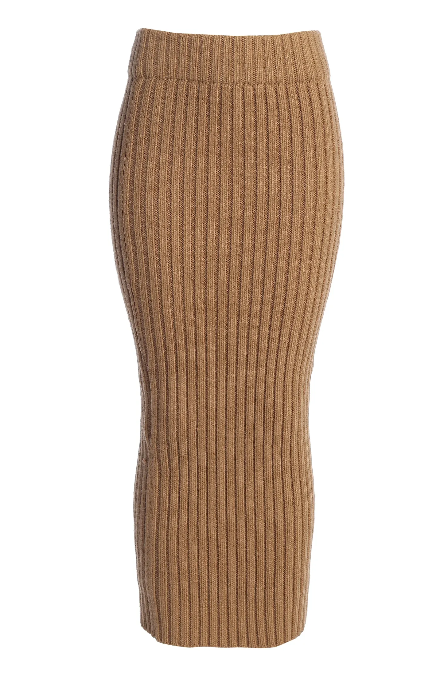 Taupe Take Me Home Ribbed Skirt