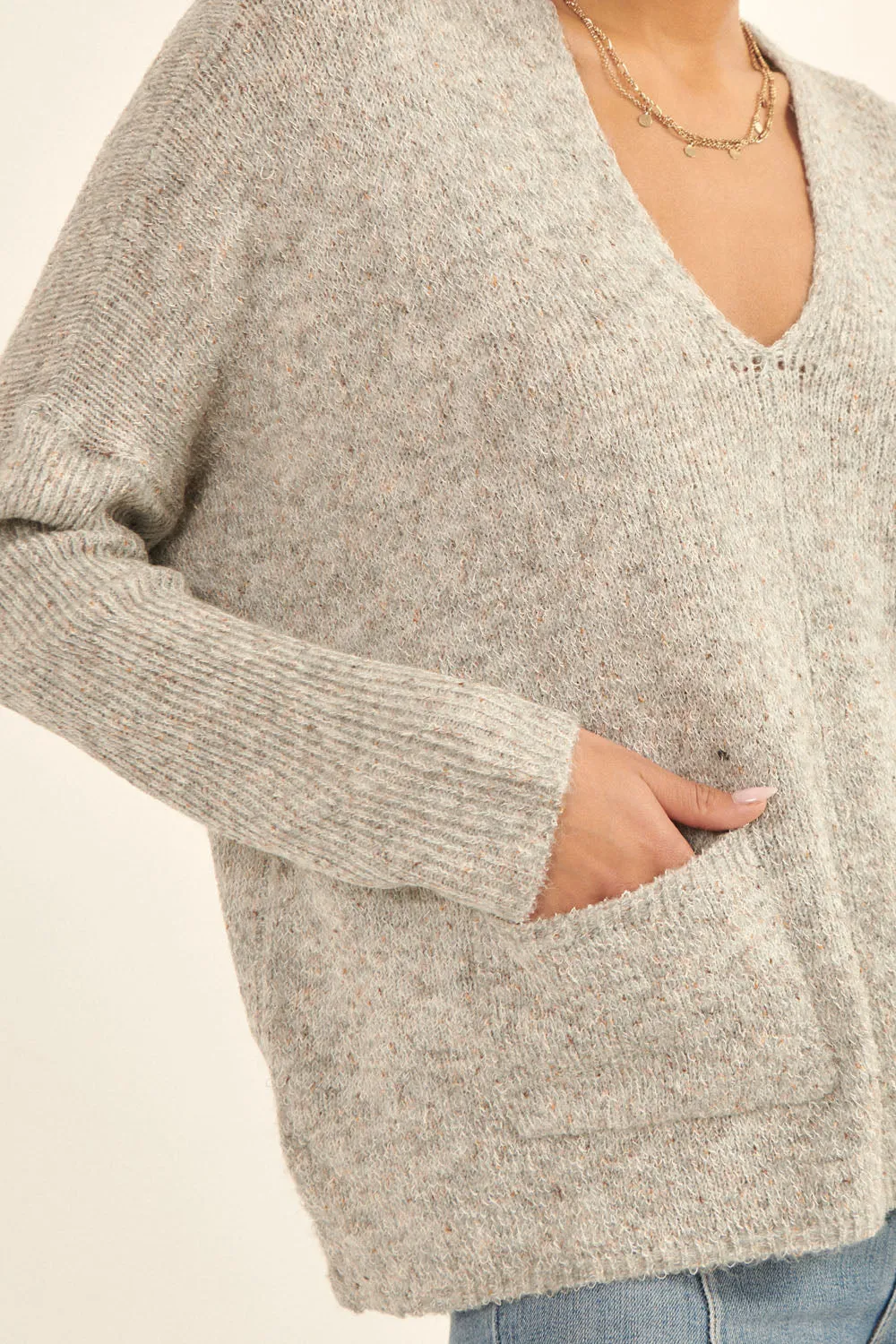 The Robin Pocket Sweater - Grey