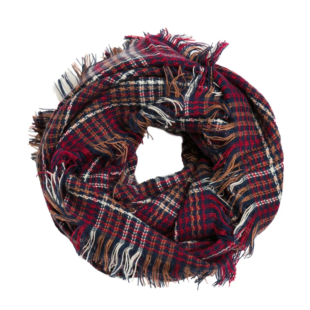 Top it Off Plaid Infinity Scarf