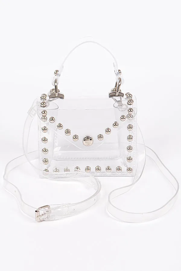 Transparent Studded Mini Bag