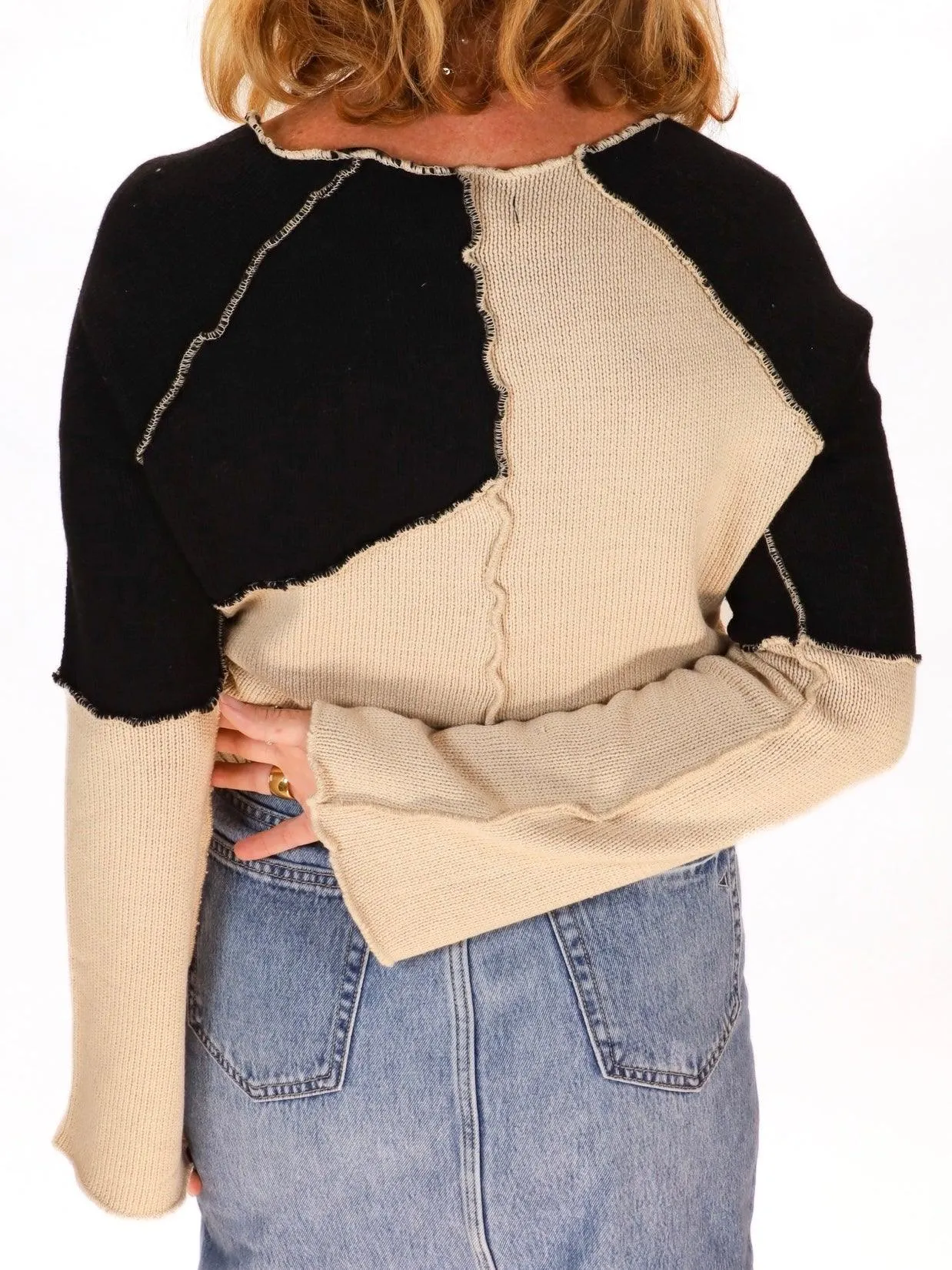 Two Tone Twisted Sweater