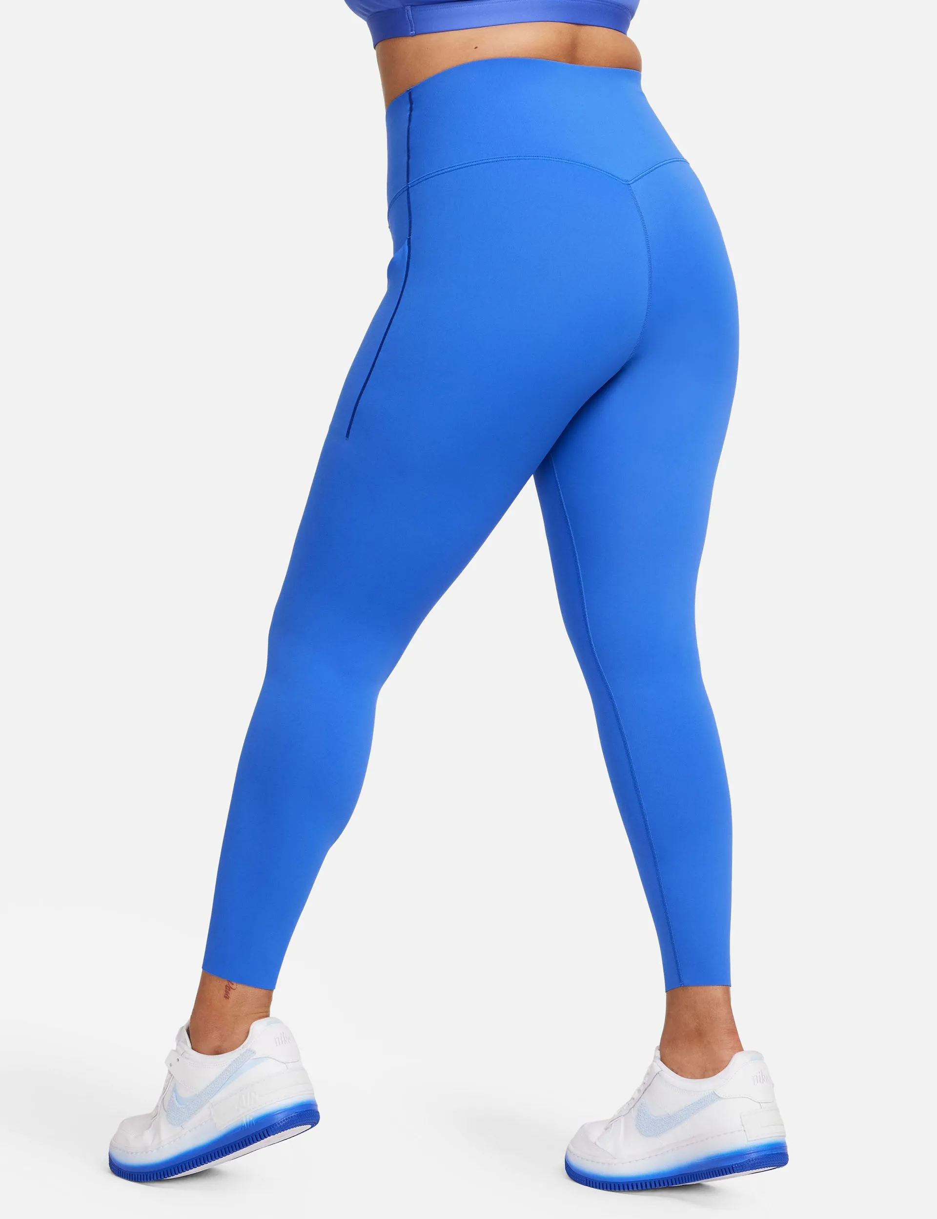 Universa High Waisted 7/8 Leggings - Hyper Royal/Black