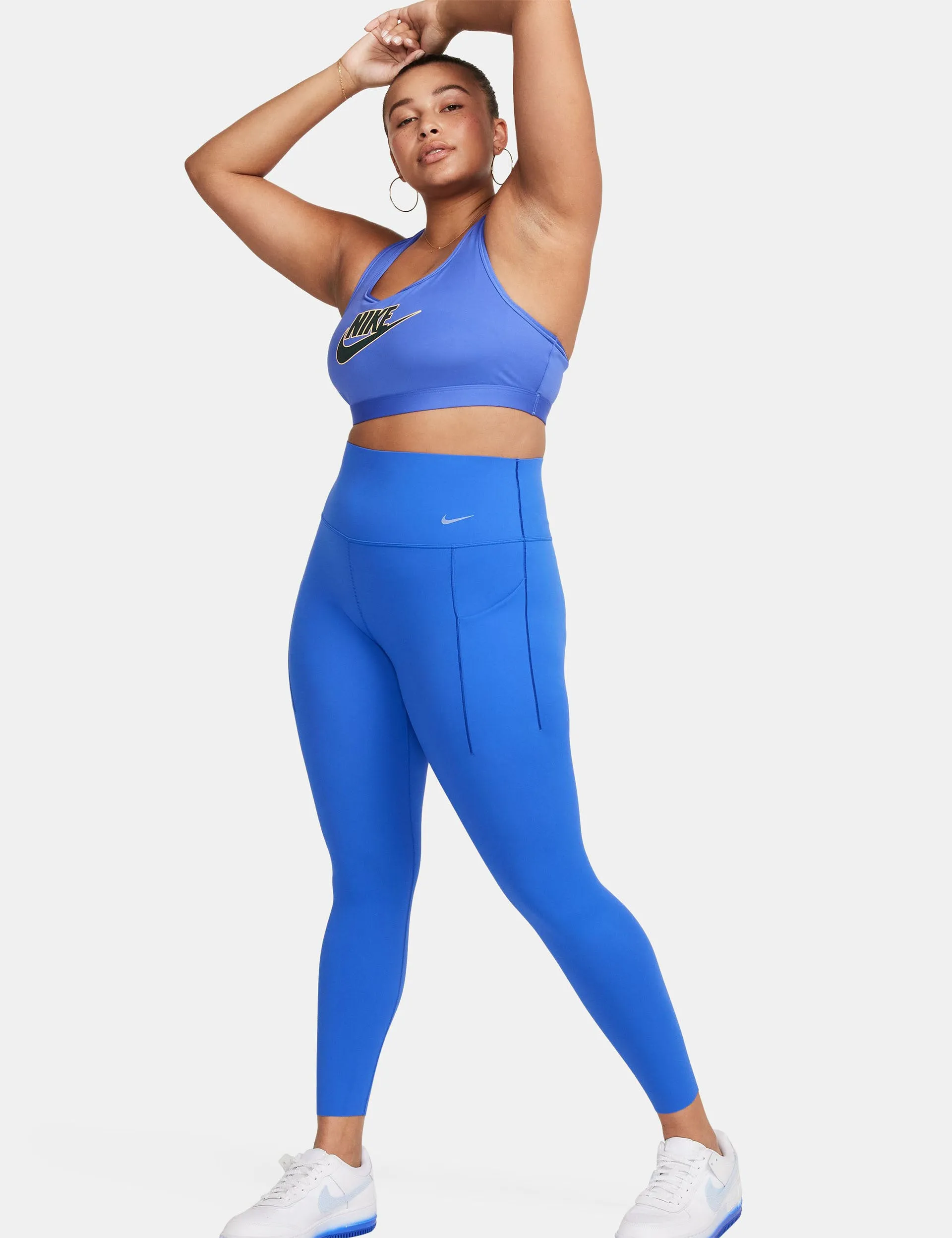 Universa High Waisted 7/8 Leggings - Hyper Royal/Black