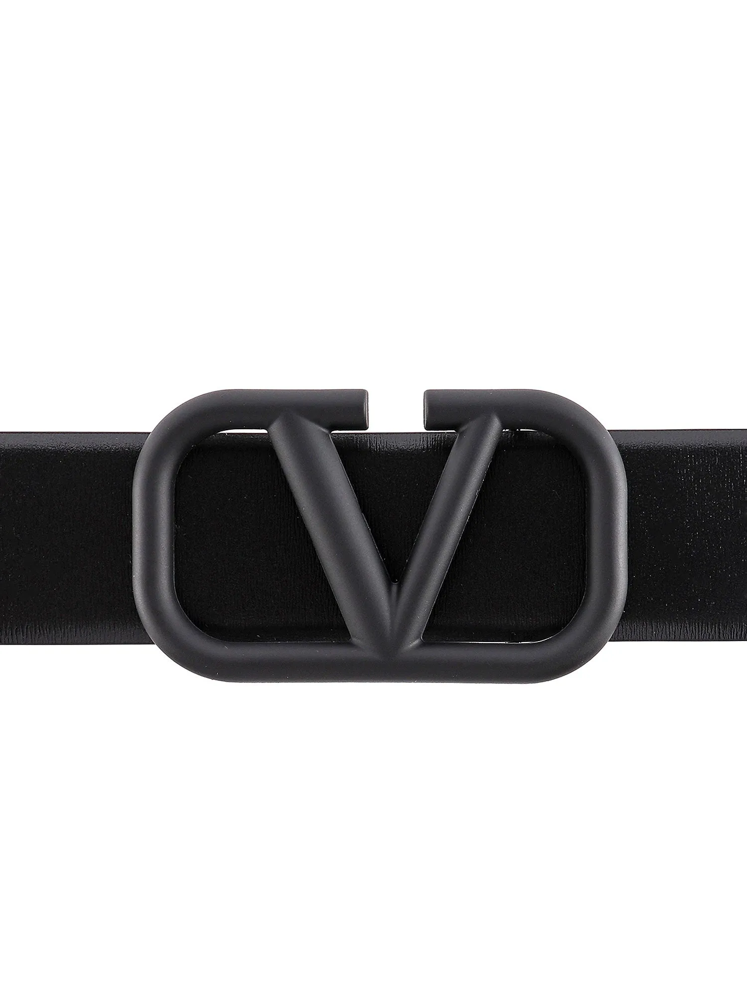 Valentino VLogo Plaque Buckled Belt