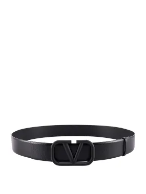 Valentino VLogo Plaque Buckled Belt