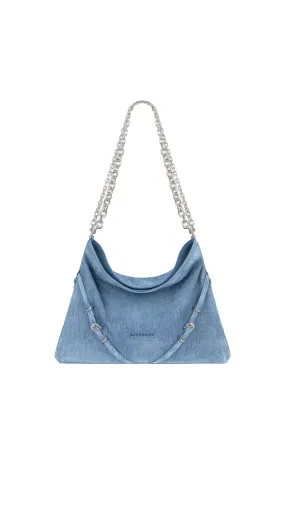 Voyou Medium Bag in Washed Denim - Blue