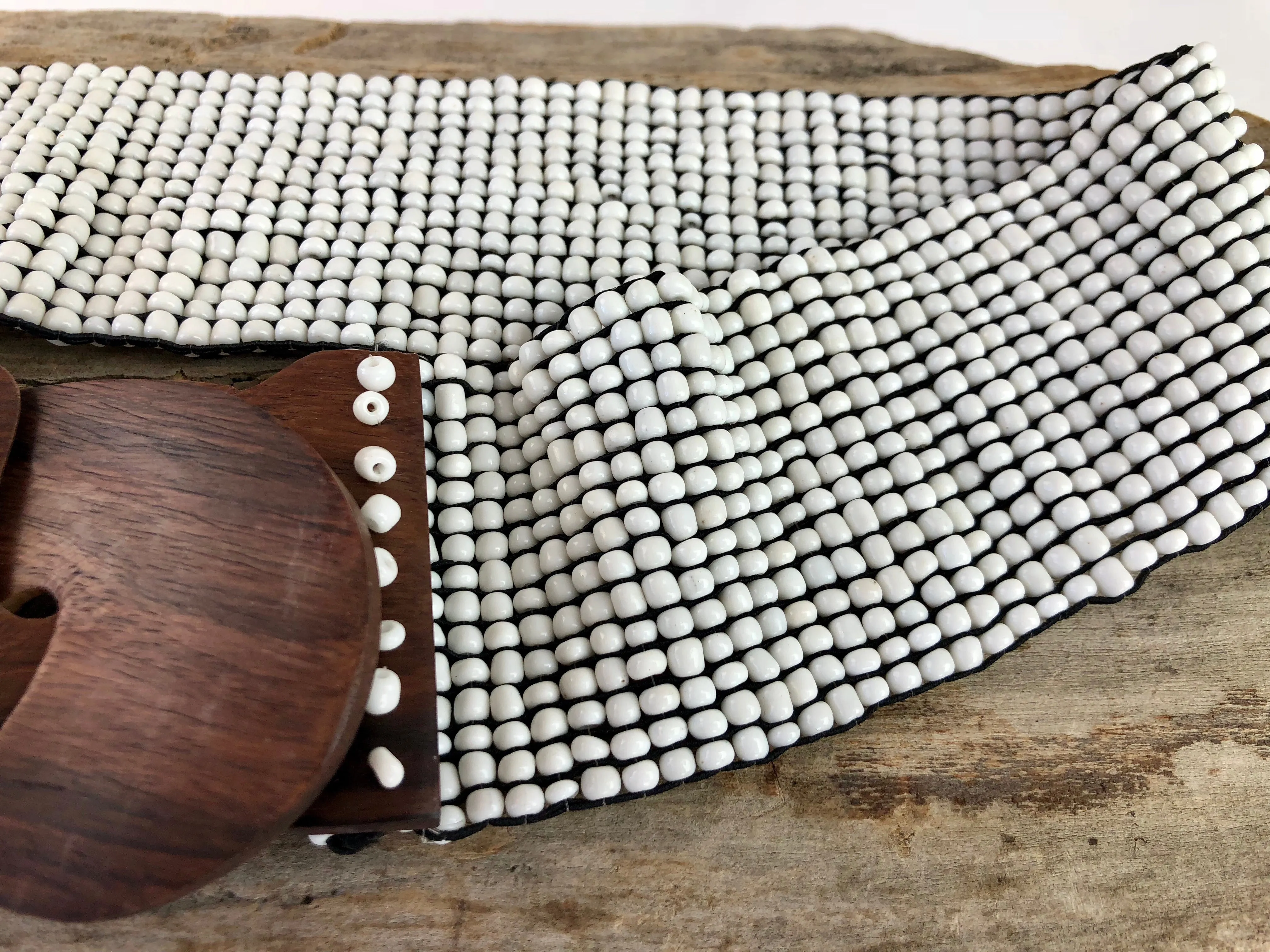 White Beaded Belt