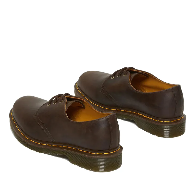 Women’s Leather Shoes for All Seasons, Brown Low-Top 