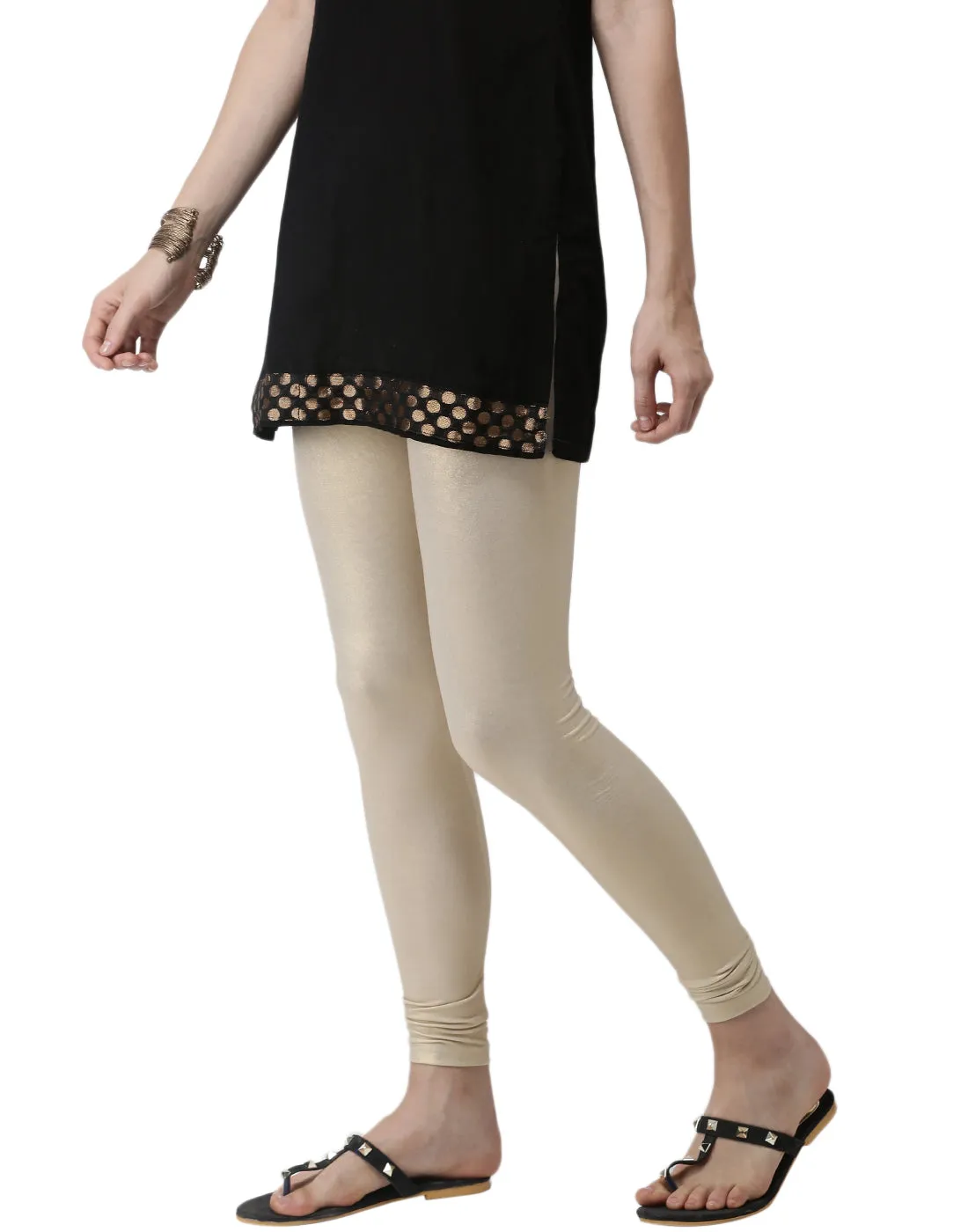 Women’s Shimmer Leggings Light Gold