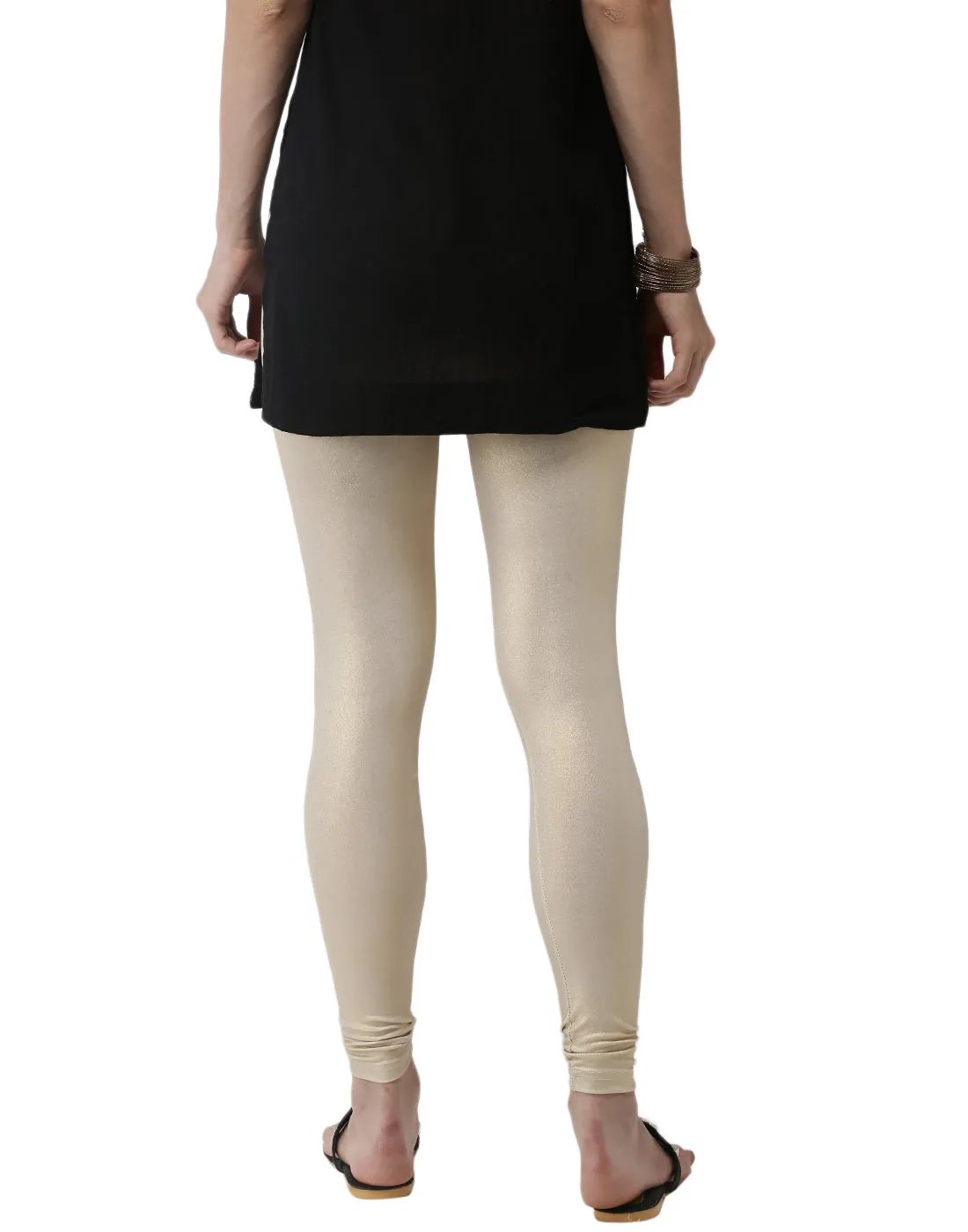 Women’s Shimmer Leggings Light Gold