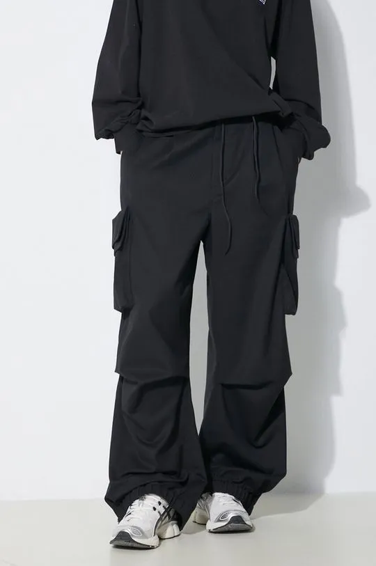 Y-3 wool blend trousers Refined Woven Cargo black color IN4373