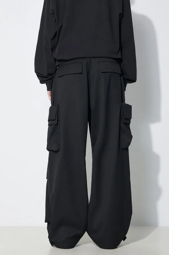 Y-3 wool blend trousers Refined Woven Cargo black color IN4373