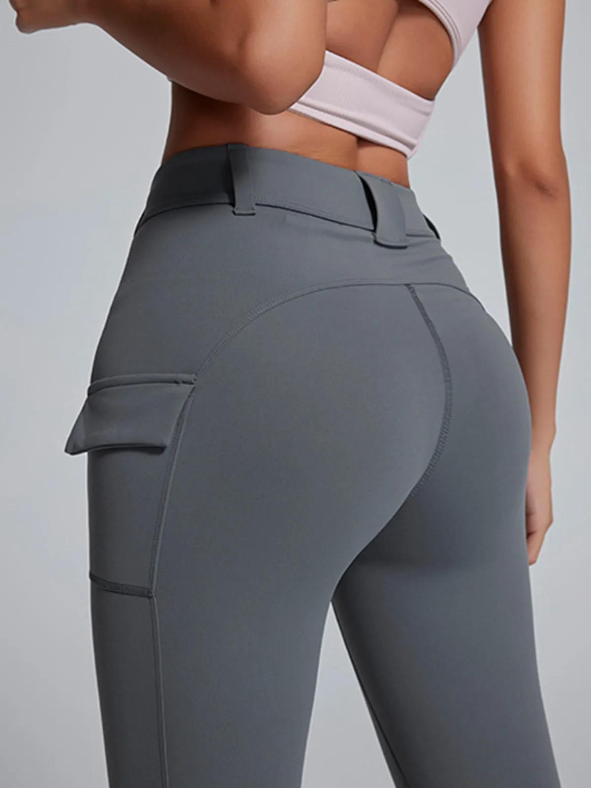 ZASUWA Female Cargo Style Fake Pocket Leggings